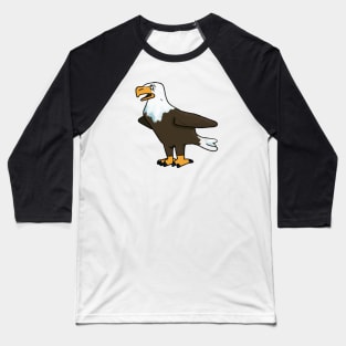 Cute Bald Eagle Drawing Baseball T-Shirt